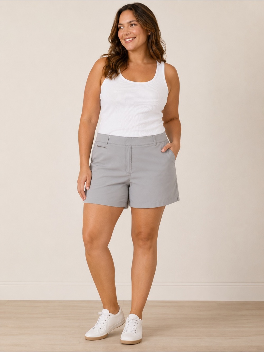 White House Black Market Gray Tailored Shorts - Size 14 Short - Like New!